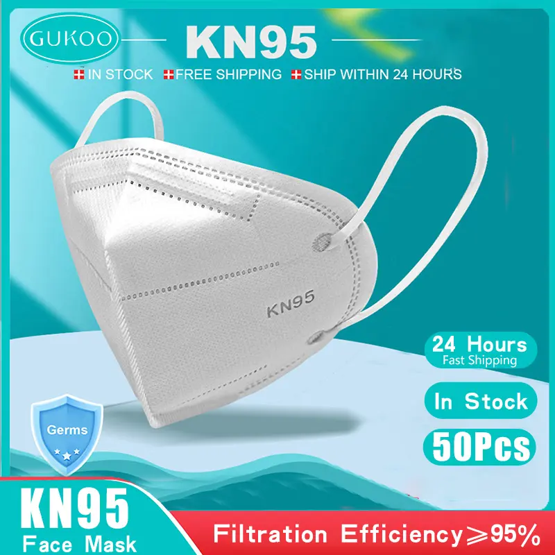 GUKOO Original KN95 Face Mask 50pcs