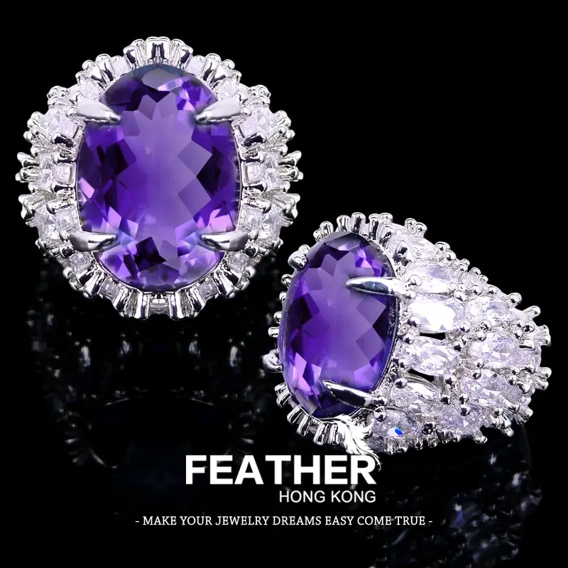 FEATHER HONGKONG - ( FREESIZE ) - KUALITAS TINGGI CUSTOM SENDIRI - CINCIN WANITA Rings 1