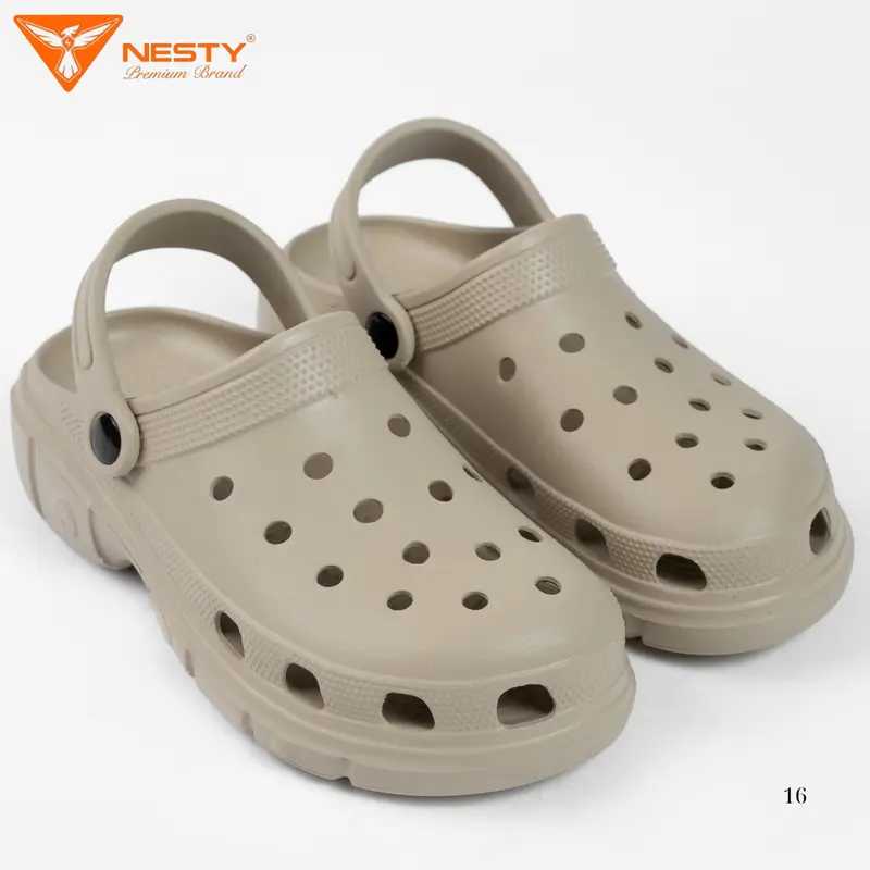 [Tặng Charm Ngẫu Nhiên] - NE01 - Dép Sục Nam Nữ NESTY Kiểu Dáng Basic Chống Trượt Đế Bằng Cao Su 6