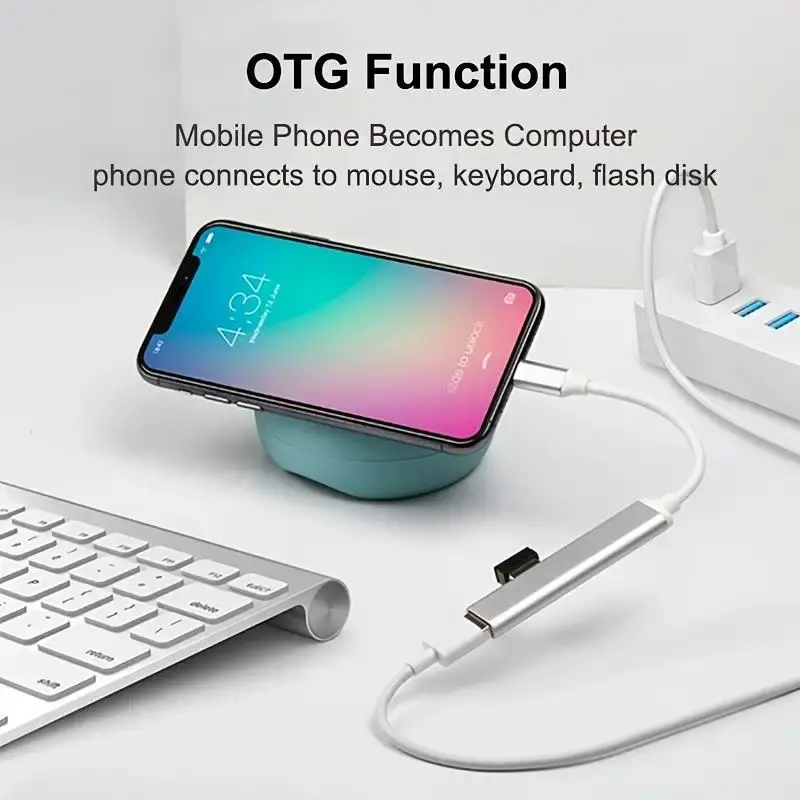 Hub USB 3.0, 4Cổng, Bộ Chia loại c Tốc Độ Cao, 5Gbps, Cho PC và Phụ Kiện Máy Tính, Hub Đa Cổng, 4 Cổng USB 3.0 và 2.0 5