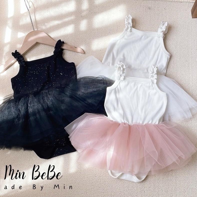Suit ballet, body váy ren chất liệu Cotton Hàn cho bé gái (5-13kg) 0