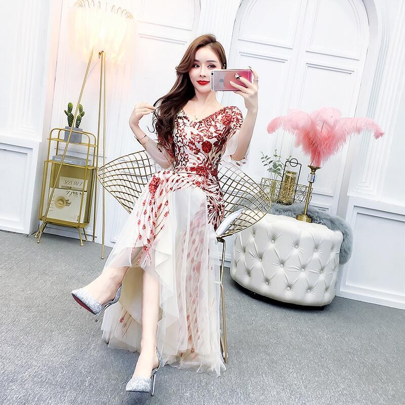 Đầm Ăn Tối Quây Đuôi Cá, Quý Phái, Thanh Lịch, Ôm Sát, Gợi Cảm, Dài Nữ Women Dress Voi Màu Đen Voan 5