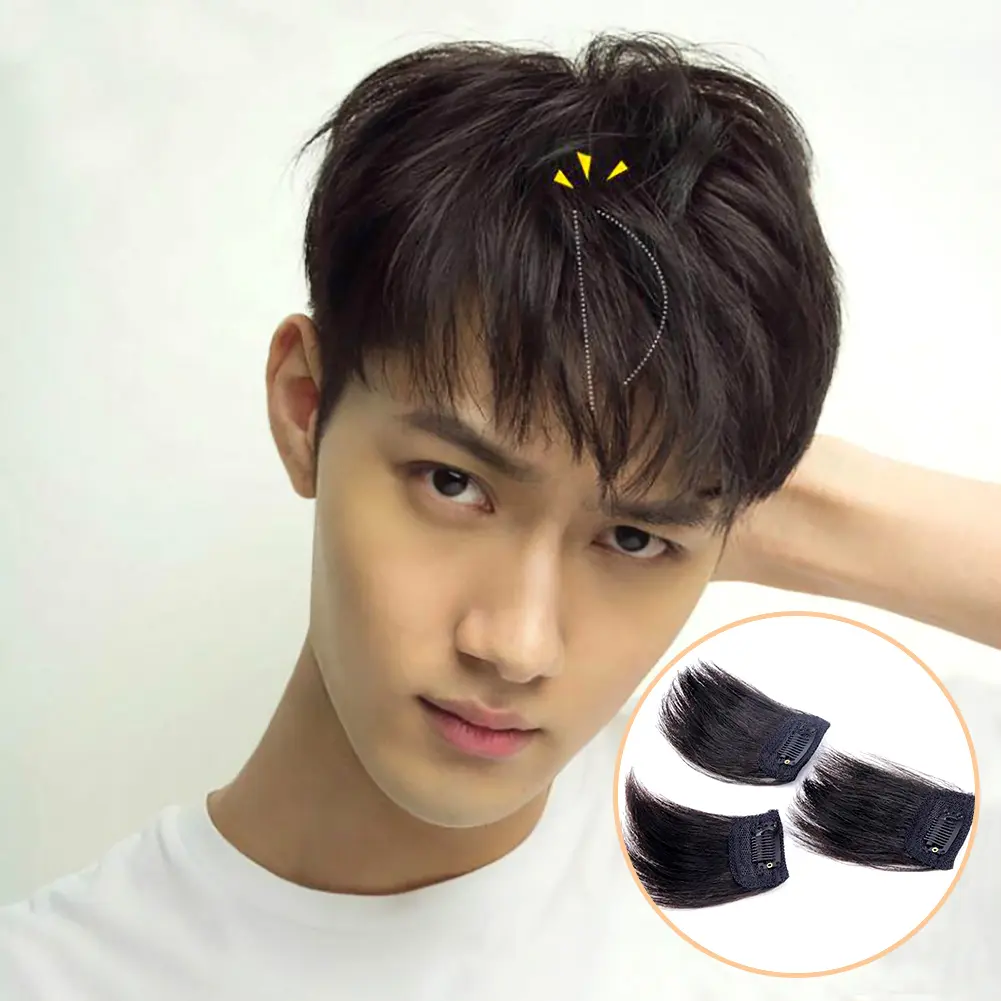 Seamless Hair Mat Hair Piece Synthetic Invisable Hair Pads Clip In One Piece Hair Extension Lining of Natural Hair Top Side Cover Hairpiece