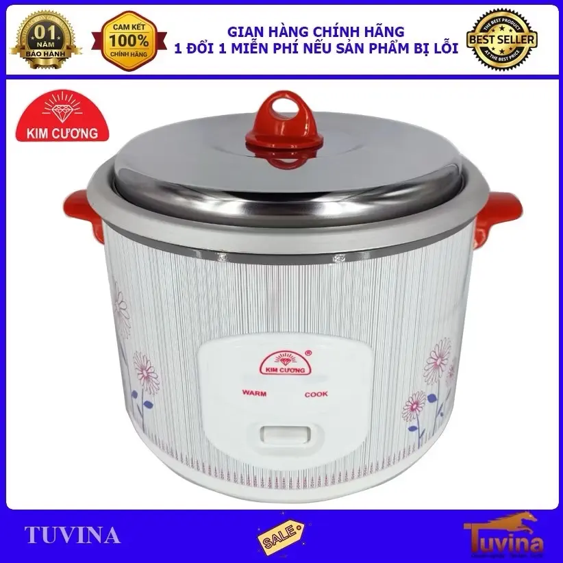 Nồi cơm điện KIM CƯƠNG nắp rời [Chính Hãng]-Bảo hành 12 tháng( màu ngẫu nhiên)