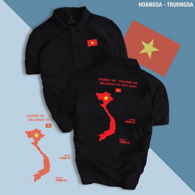 Áo thun POLO HOÀNG SA - TRƯỜNG SA vải cá sấu sang trọng, lịch lãm, thoáng mát - FREESHIP Extra Nam Menswear Cộc Tay Có Cổ