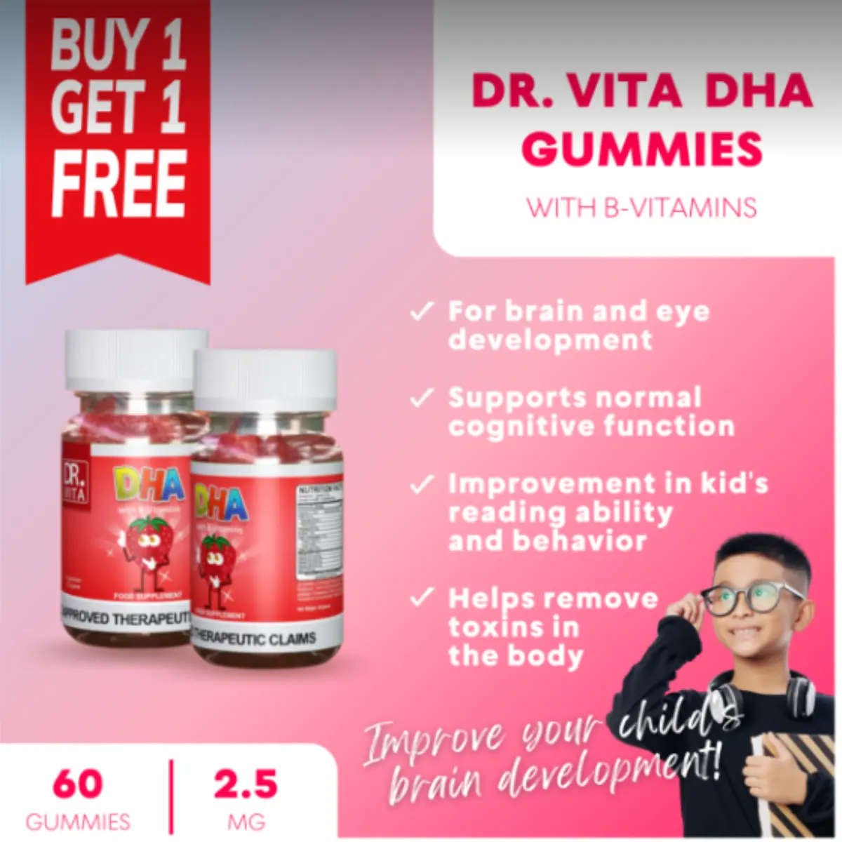 Dr. Vita DHA For Kids 2-12 yrs. old with B-Vitamins (1 bottle) Supplement Healthcare glutathione gummies - TikTok Shop Philippines Dr. Vita DHA For Kids 2-12 yrs. old with B-Vitamins (1 bottle) Supplement Healthcare glutathione gummies - TikTok Shop Philippines