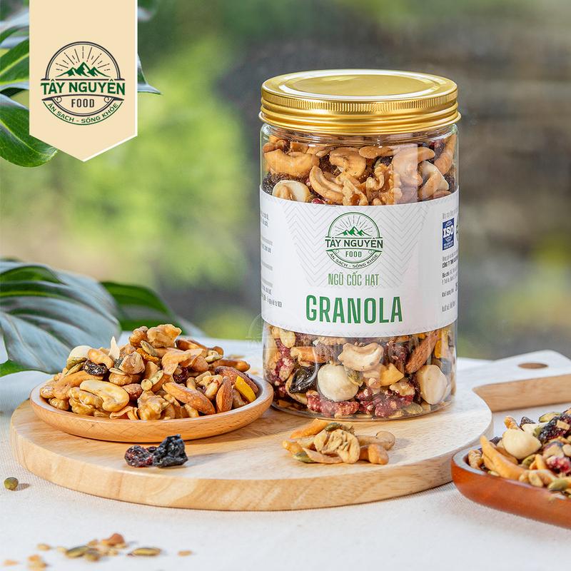 Ngũ cốc hạt Granola sấy mật ong không đường Tây Nguyên Food – Việt Nam 300g, 500g