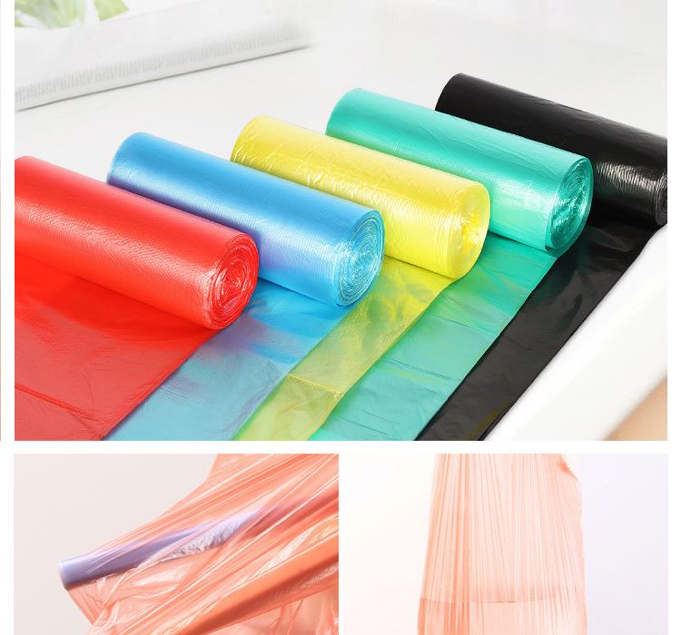 Product Introduction of 5 Rolls 1 Pack 100Pcs Household High Quality Disposable Trash Pouch Kitchen Storage Garbage Bags Cleaning Waste Bag Plastic Bag 14