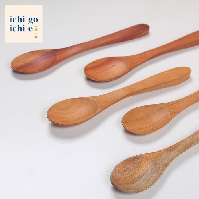 Gambar Sendok makan kayu asli handmade tebal - panjang 20cm dari ichigo ichie_NEW Kota Medan Tokopedia