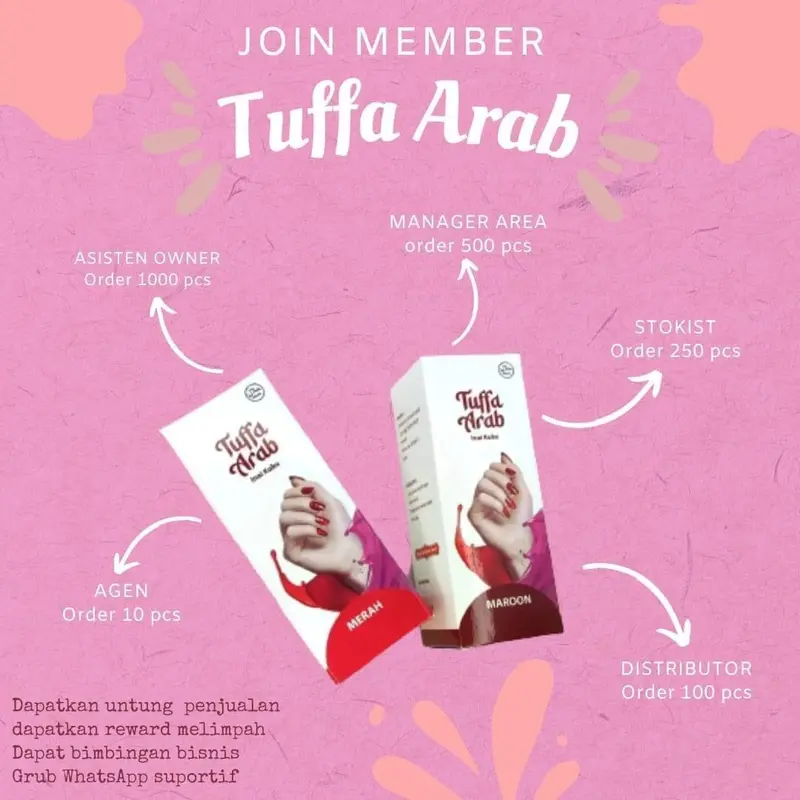 Henna TUFFA ARAB Warna Awet tahan lama sah buat Wudhu & Sholat Kuku Tangan Nail Art Polish Kutek 3