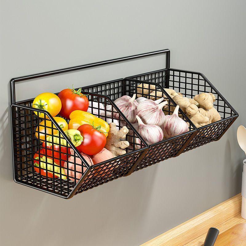 Kệ 3 Ngăn Đựng Gia Vị Hành Tỏi Đồ Khô Tiện Lợi-Kệ Để Đồ Nhà Bếp, Nhà Tắm Đa Năng Dán Tường Siêu Chắc Không Cần Khoan Đục 2