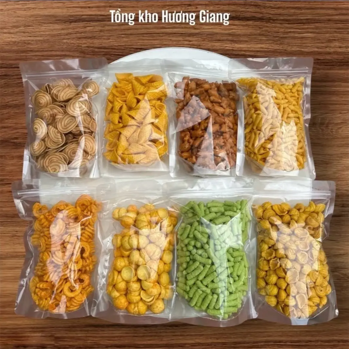 Combo 8 món ăn vặt đủ vị khác nhau snack  mặt
