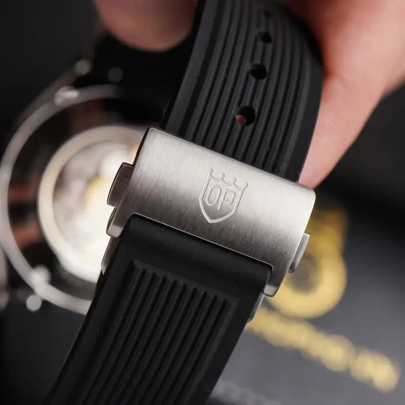 Đồng Hồ Nam Olym Pianus OP-99045 Niềng Đá - Mặt Kính Sapphire Nguyên Khối Size 41.5MM | Máy Cơ Automatic Bảo Hành 5 Năm 4