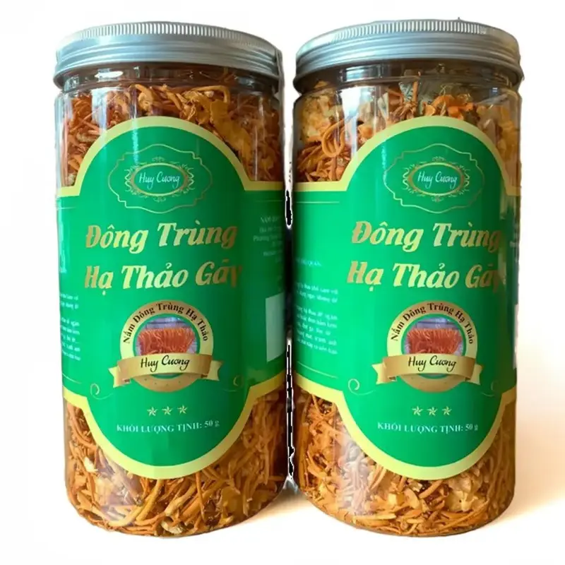 Com Bo 2h đông trùng hạ thảo Huy Cương  hàng gãy sấy thăng hoa  mỗi hộp 50g(Mua combo 2h được tặng thêm 1 gói vụn 10g) 1