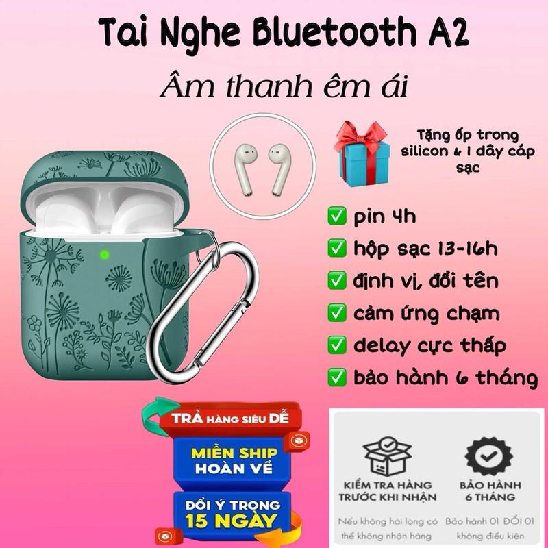 Tai Nghe A2 Thiết Kế Thời Trang, Tặng Kèm Ốp Trong Silicon, ( 2 Màu Đen + Trắng ), Bảo Hành 6 Tháng, Miễn Phí Vận Chuyển. Nhét Tai Nghe Nhạc iphone Earphone Kem
