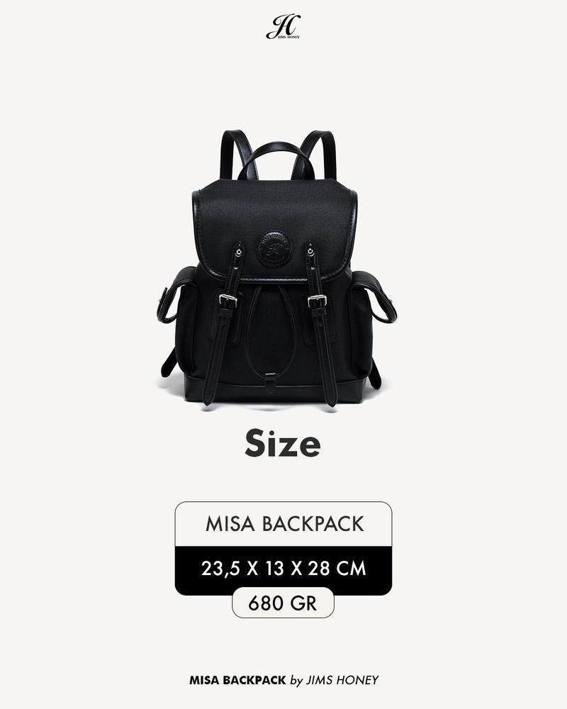 JIMS HONEY LOMBOK Misa Backpack - Tas Ransel Wanita Kulit Serut Sekolah