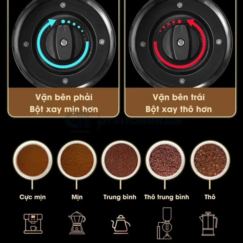 Máy Xay Cà Phê Cầm Tay Cao Cấp - QT KITCHENWARE 6