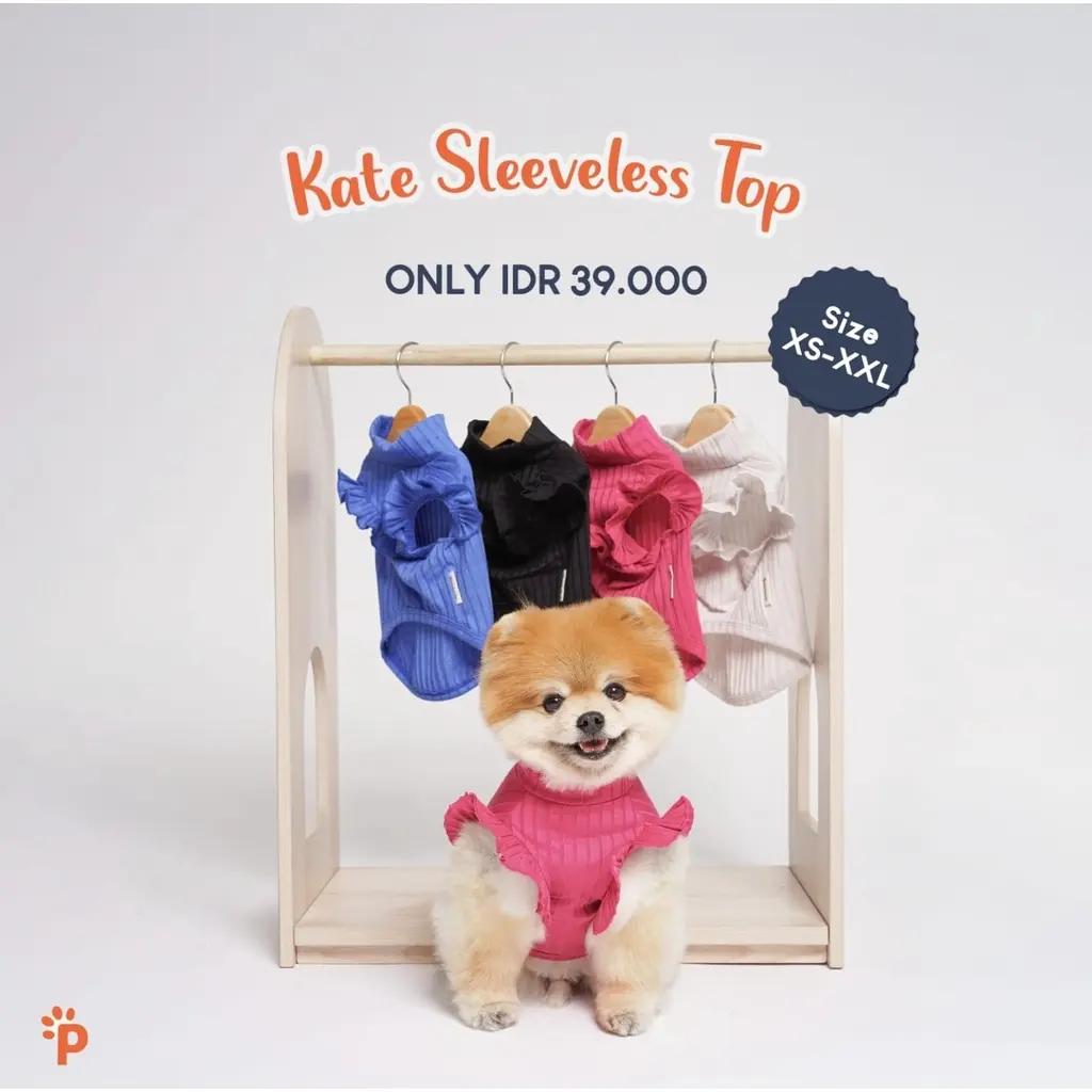 Pawlovin - Baju kucing & Baju Anjing Kate Sleeveless Top