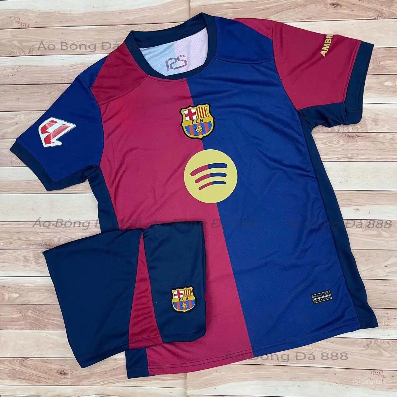 Bộ Quần Áo Bóng Đá CLB Barcelona Sân Nhà 24/25-Vải Gai Thái Cao Cấp