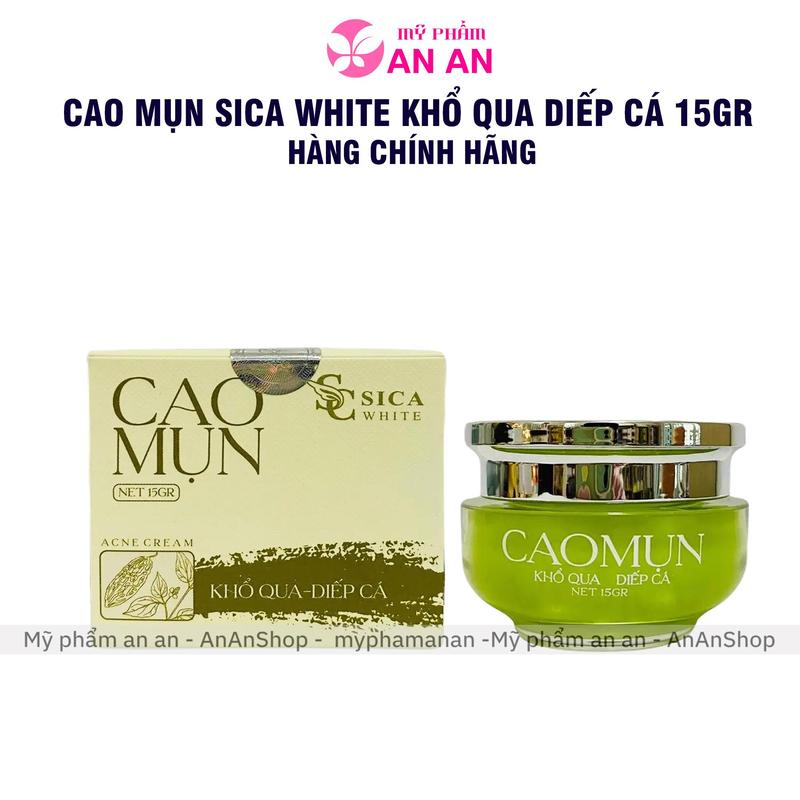 Sica White Cao Mụn Khổ Qua Diếp Cá 15gr Kem mụn Sica White hàng chính hãng