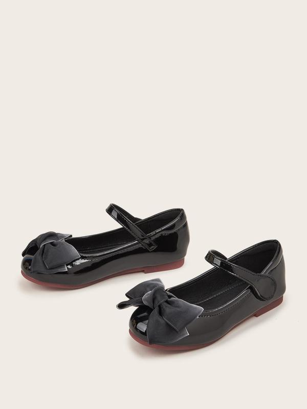 2023 1 Pair Girl's Elegant Cute Bowknot Design Flat Shoes, Comfortable Solid Color Slip-on Ballet Flats, Fashionable Flats For Kids 4