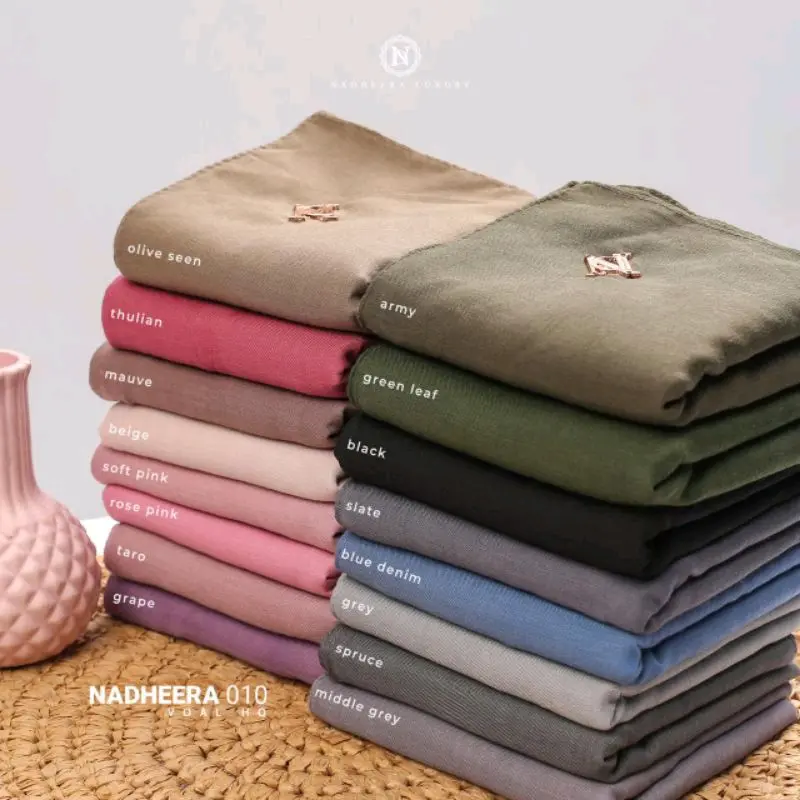 JILBAB KERUDUNG SEGIEMPAT POLOS VOAL PREMIUM NADHEERA LUXURY N 010 TERLARIS MURAH 2
