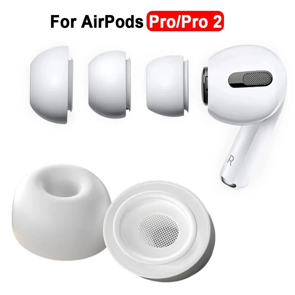 T140inbookin Soft Silicone Replacement Eartips Earphone Accessories Earbuds Earplugs XS/S/M/L Earbuds Cap for AirPods Pro 1/2