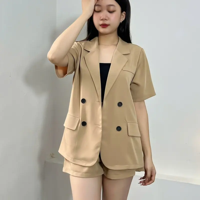 S115 - SET VEST NỮ KÈM QUẦN SHORT, KHÔNG KÈM ÁO TRONG Kem Top Women 2