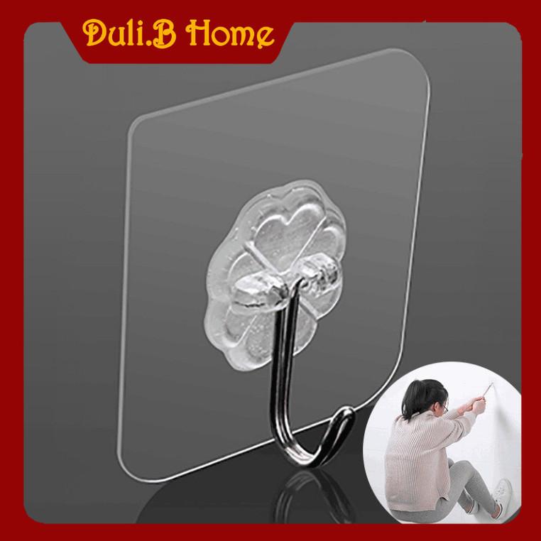 Móc Dán Tường Siêu Dính Trong Suốt, Chịu Lực Tốt Treo Đồ Dùng Siêu Chắc Chắn 6x6cm - Duli.B Home 0