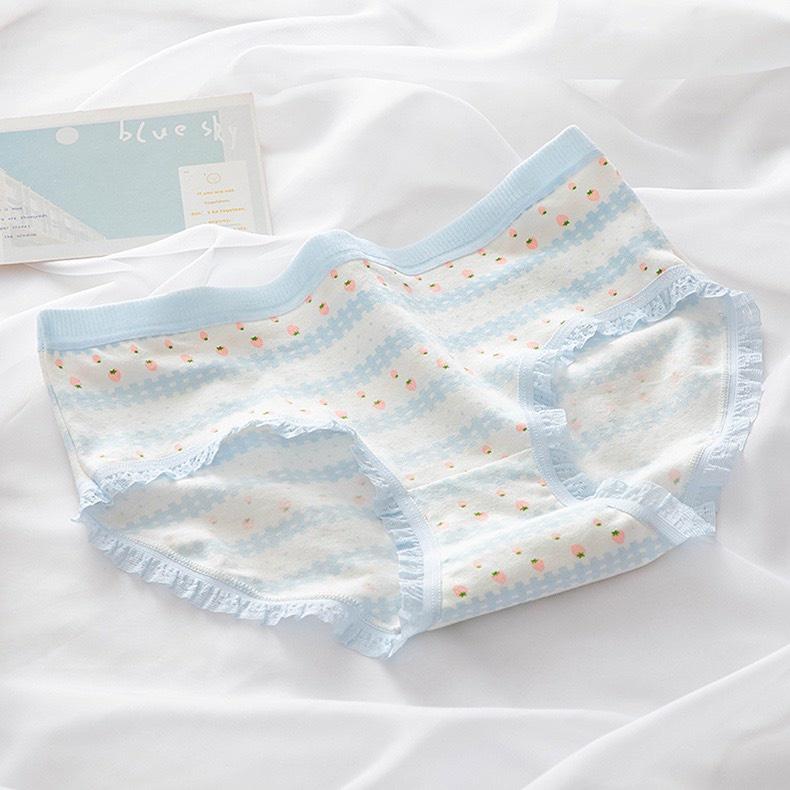 Product Introduction of Set 10 Quần Lót Nữ Cotton Thỏ Con Xinh Yêu Ngang Eo Thời Trang Dễ Thương 8015 Women Nhung 46