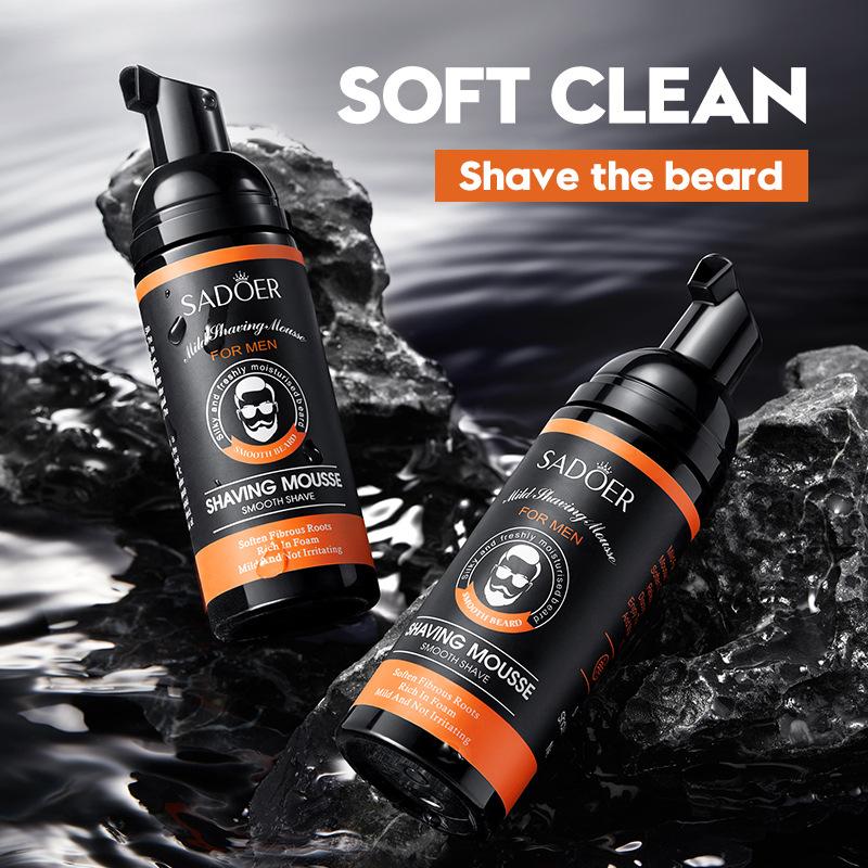 SADOER-Bọt Cạo Râu Cho Nam, Kem Làm Mềm Râu, 60Ml, Cho Mọi Loại Da 1