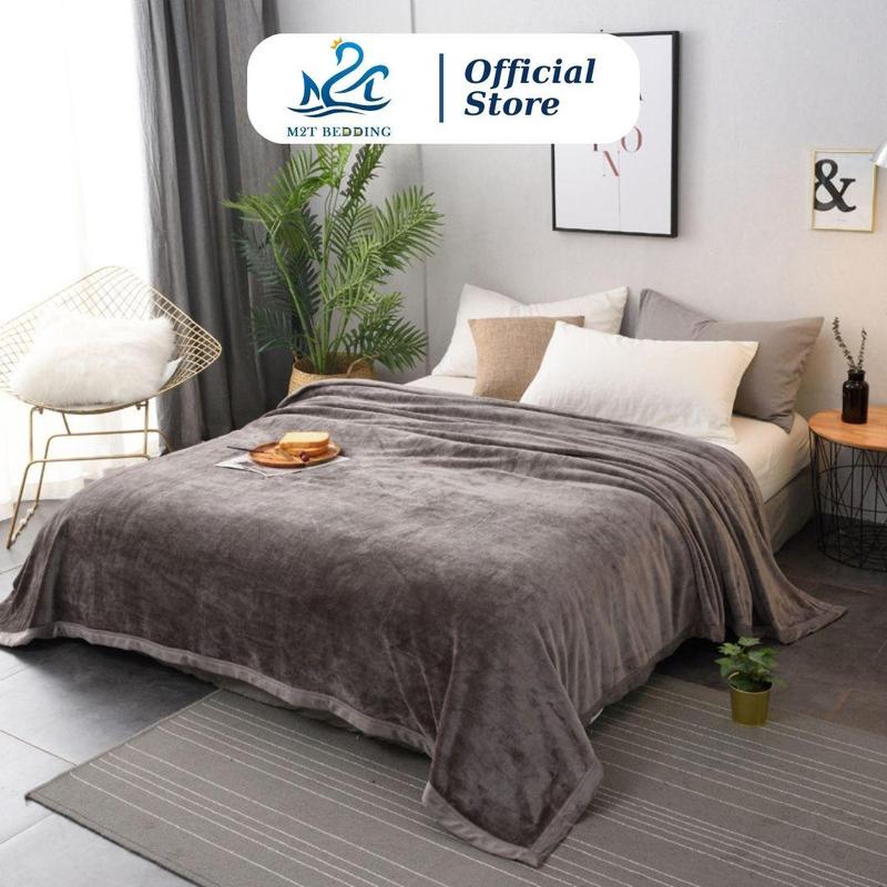 Chăn lông tuyết M2T BEDDING chăn hè chăn thu đông kích thước 2mx2m3 mềm - mịn - mướt