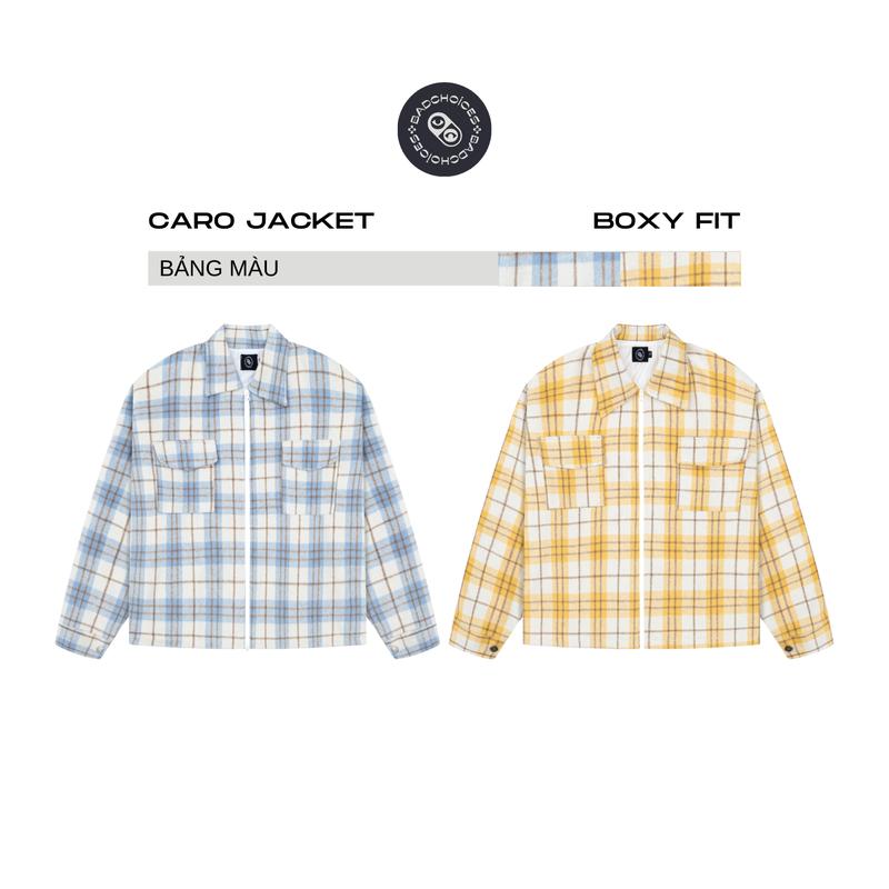 Bad Choices | Áo Khoác Zipper Flannel Jacket caro lót dù Menswear form Boxy