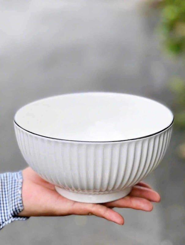  Sét 10 bát ăn cơm sứ trắng phong cách Bắc Âu đẹp dày dặn bat  dia bộ  chén bat  diagiadinh 