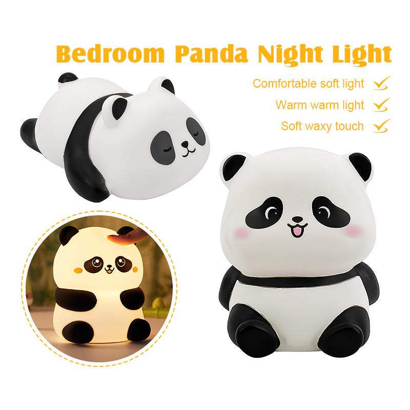 Ánh Sáng Gấu Trúc Dễ Thương Đèn Ngủ Quà Tặng Thứ Hai Đèn Led Đầu Giường Đèn Trang Trí 