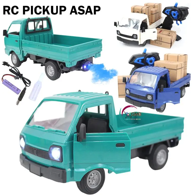 MAINAN ANAK REMOTE CONTROL MOBIL PICKUP 5A-513X MOBIL CARGO ANGKUT BARANG TERBUKA Ban Karet Free Baterai Mobil 1