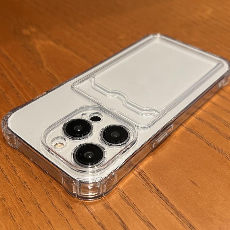 Product Introduction of TPU card - inserting phone case, suitable for Apple 16 Pro Max.It is a transparent anti - drop phone protective case for Apple 15, iPhone 13 and iPhone 14 0