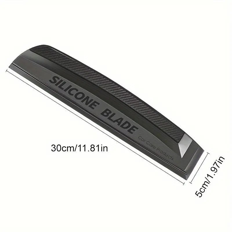 Silicone Car Water Blade Squeegee, Flexible & Non-scratch Drying Tool, Ergonomic Grip Window Cleaner for Streak-free Car Care and Winter Use, Windshield Wiper 1