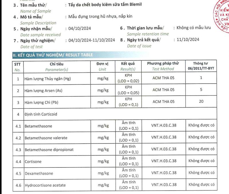 [Mua 1 Tặng 1] Tẩy Tế Bào Chết Kiêm Sữa Tắm Hỗ Trợ Trắng Da Blemil 500g 3