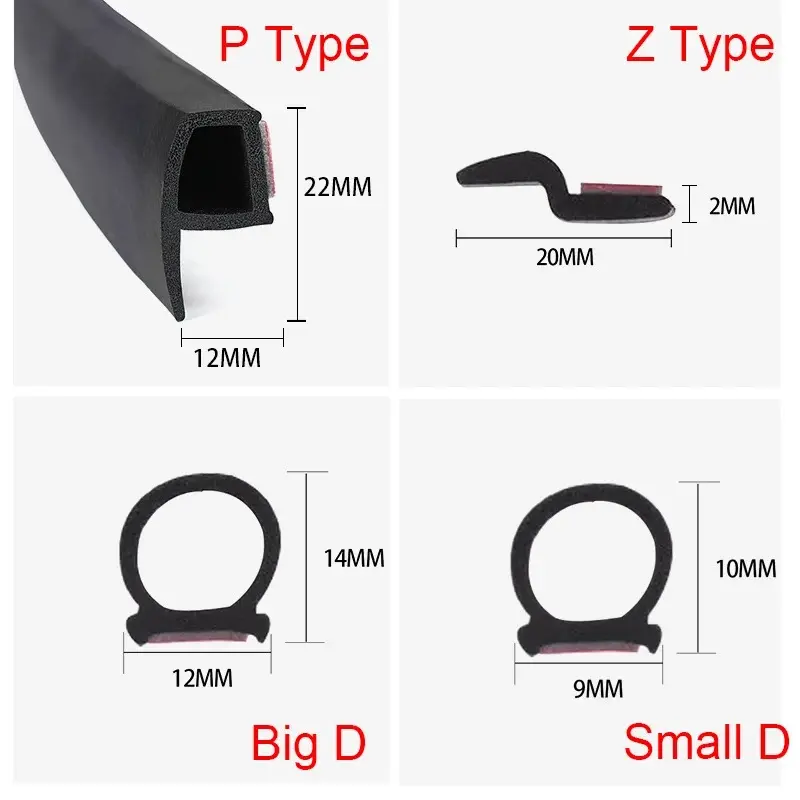 Suitable for Buick Sail Car Full Car Door Edge Gap Dustproof Collision Soundproof Retrofit Rubber Seal Strip