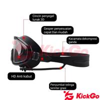 Gambar KickGo Kacamata Renang Dewasa Big Frame Lensa Kaca Besar Swimming Googles Snorkling Remaja Anti FOG Anti UV Big Frame - BigFrame UV Hitam dari KickGoOfficialStore Kab. Tangerang 3 Tokopedia