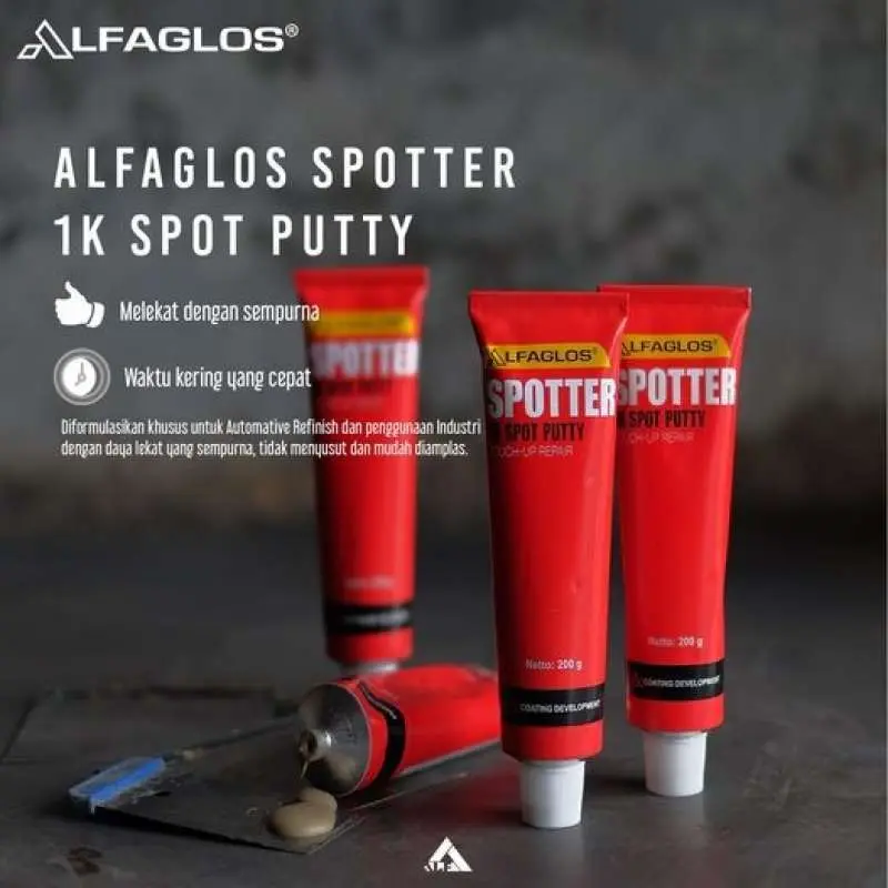Dempul Alfagloss Spotter Putty Odol 200gr Dempul Motor Dempul Mobil Siap pakai Alfagloss Car
