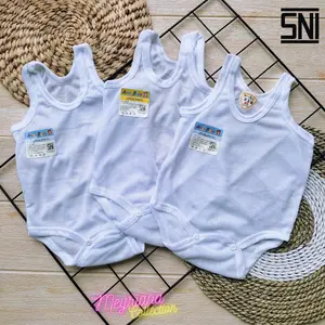 3 PCS Singlet Jumper Bayi / Kaos Dalam Bayi Anak Usia 0-3 Bulan / Kaos Sangsang Bayi