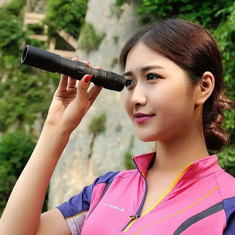 HD Teropong Monocular Telescope 10-300x40 Zoom dengan Tripod dan Holder HP - Lensa Tele HP Zoom - TTVXO FBA44 Portabel untuk Berkemah Untuk telepon iphone android 3