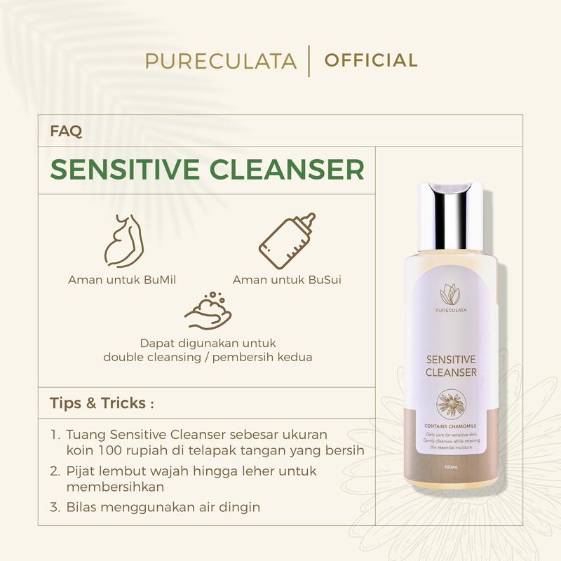 Product Introduction of Sensitive Cleanser - Facial Wash Kulit Sensitif | PURECULATA 0