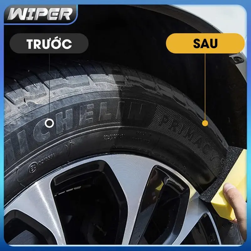 Chai Xịt Làm Bóng Lốp Xe Ô Tô, Xe Máy, bóng vỏ xe - Xịt Bóng Lốp WIPER, chai xịt bóng lốp ô tô 1
