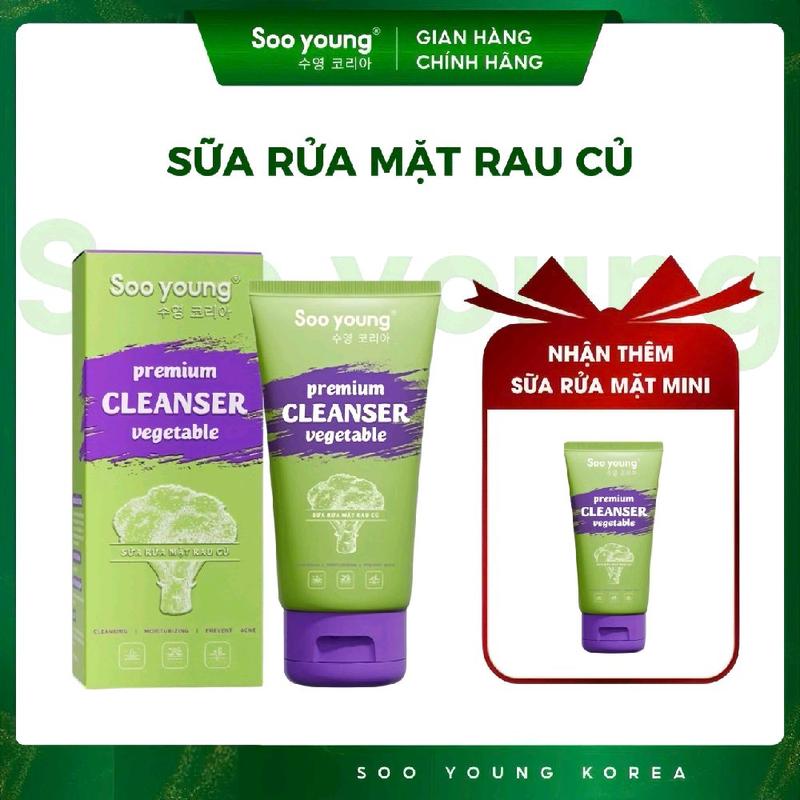 Sữa Rửa Mặt Rau Củ Sooyoung 100ml tặng 1 srm mini 30ml Skincare Nữ 0