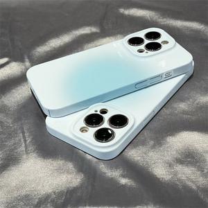 Blue Gradient Suitable for Apple 16/15 Pro Max Phone Case iPhone 14/13 Popular 12 Hard XR Trendy 8P