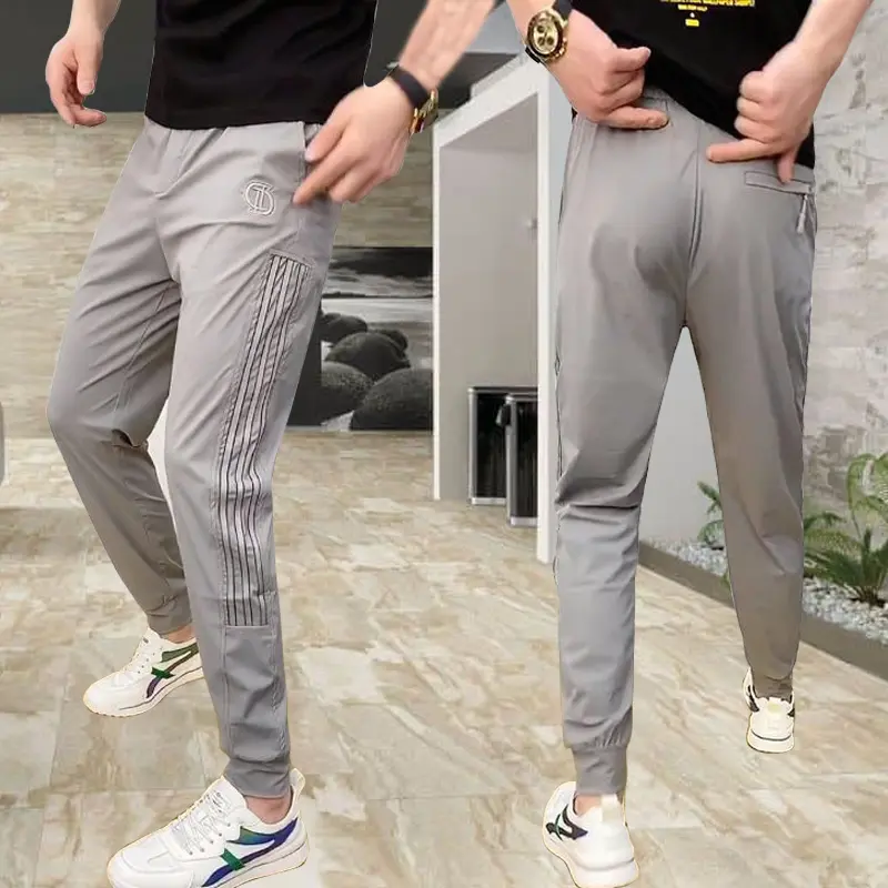 Quần Jogger Nam, Quần thể thao nam Hàn Quốc Sport Tập Thể Dục, vải thun co giãn, màu đen màu ghi Tập Gym 5