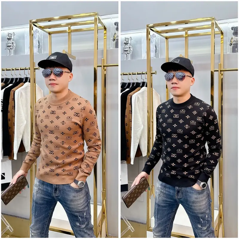 Mã 2202: Áo Len Nam Tuyết Mịn Cổ Tròn Quảng Châu Dài Tay Chất Len Mềm Mịn Cao Cấp Cực Ấm 0